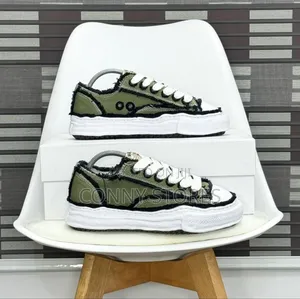 Maison Mihar Og Sole Low-Top “Overhanging - Khaki” Sneakers