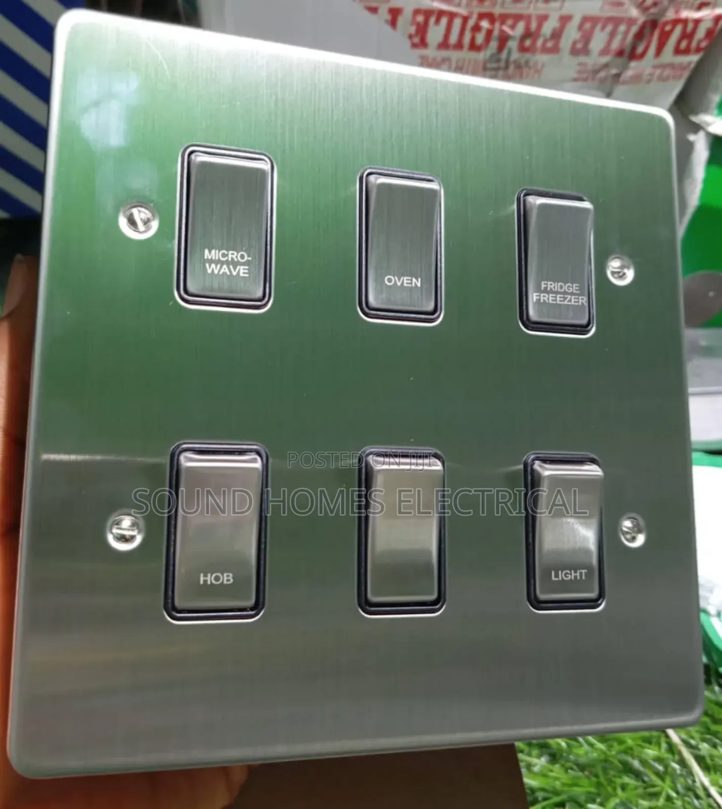 6gang Metal Grid Plate/ Switch