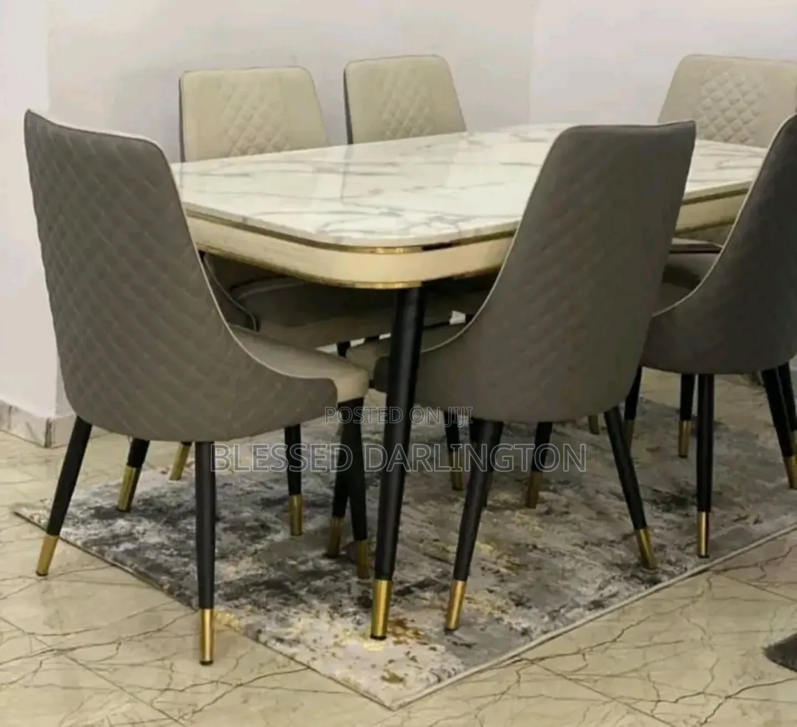 Executive Imported Marble Dining Table