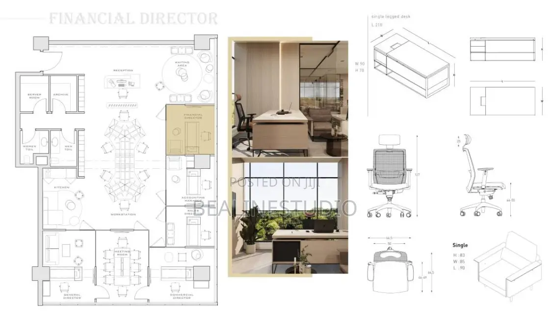 Office Design by Bealinestudio/ Cost to Build