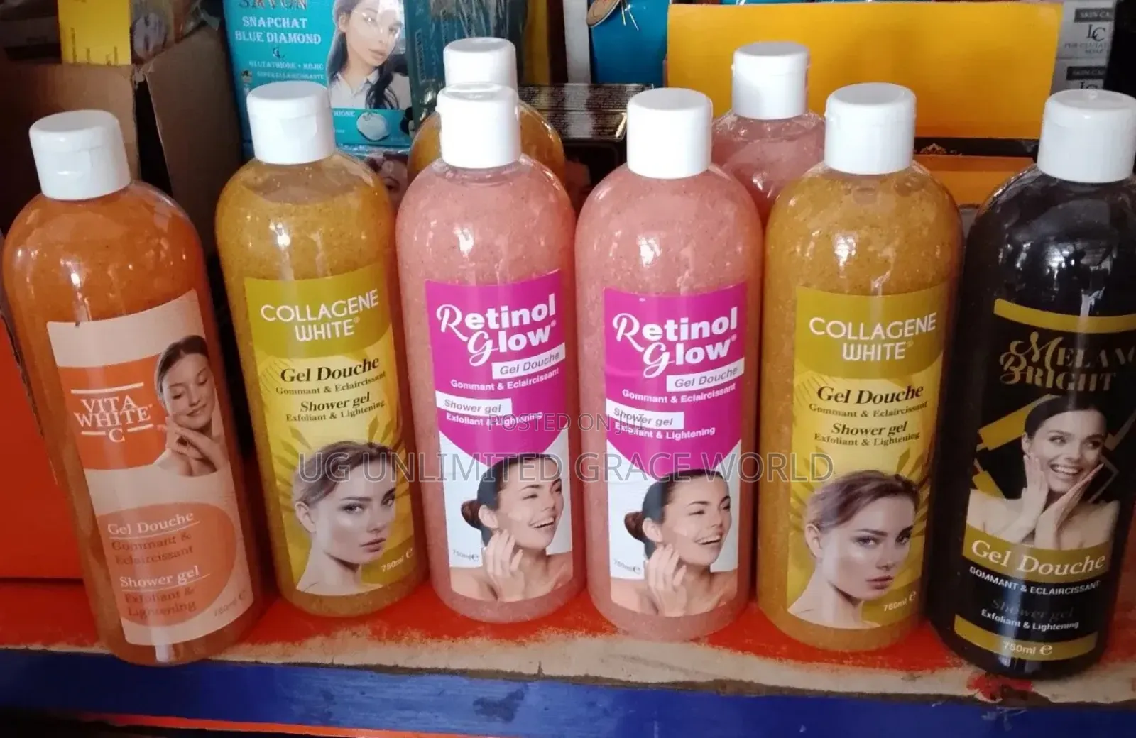 Varieties of Gel Dounch Showering Gel
