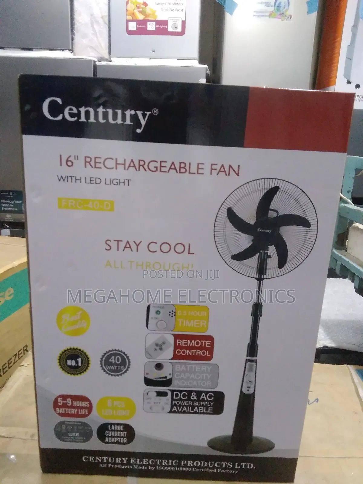 Century Rechargeable Fan 16