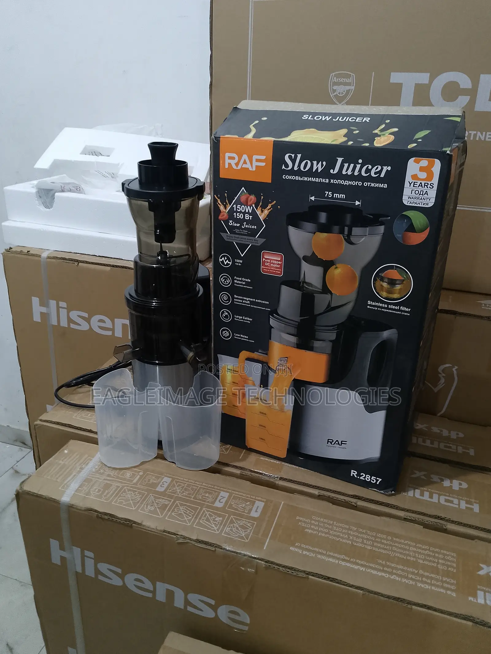Efficient Raf R.2857 Juicer-150w Slow Press