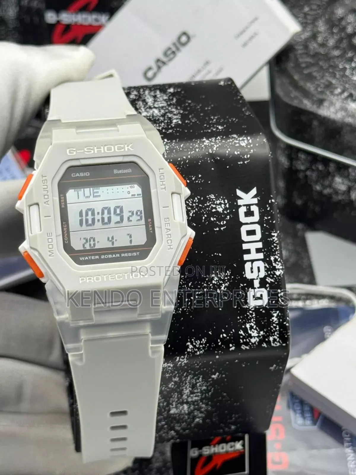White G Shock Wristwatch