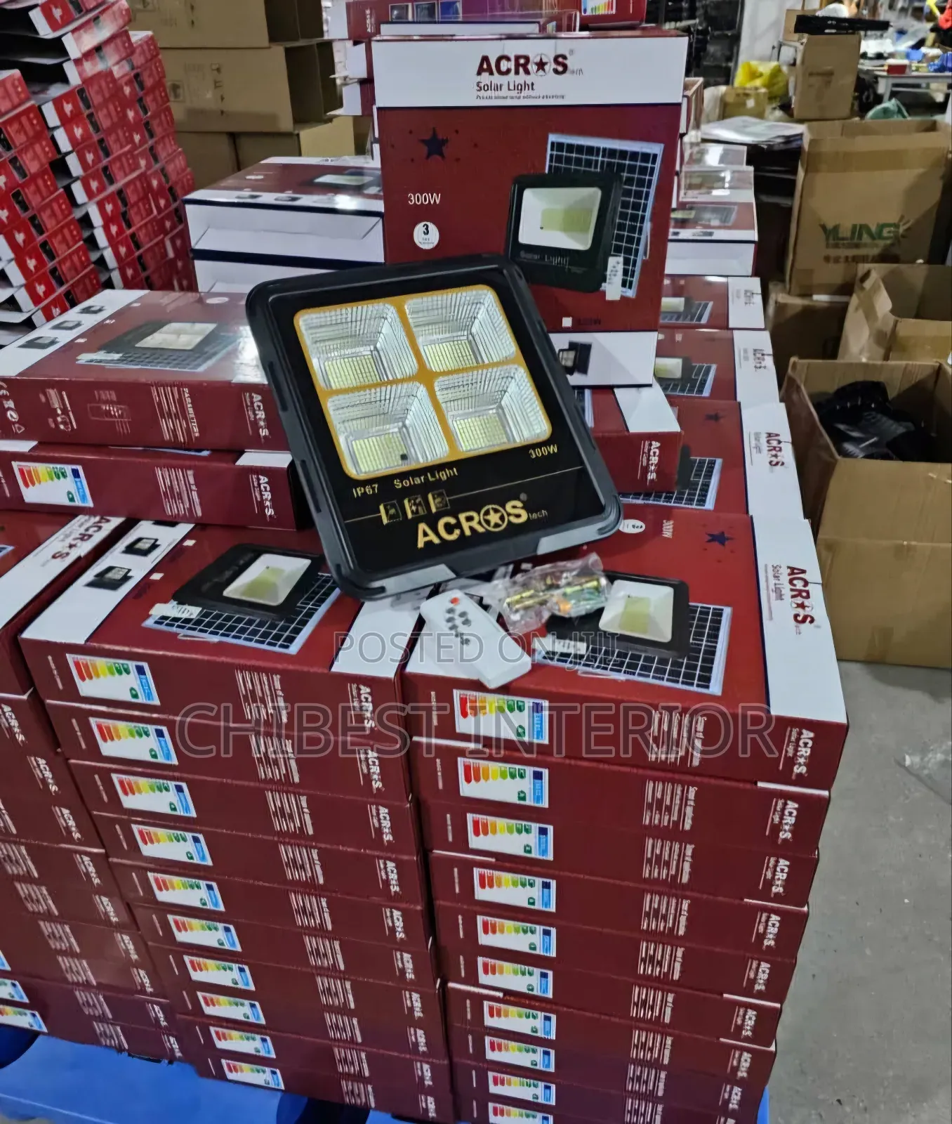 High Quality Acros 300watts Solar Flood Light.