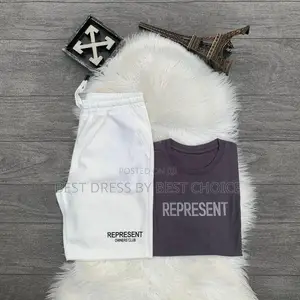 Represent Embroidered T-Shirt X Represent Short Available.