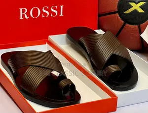 Pure Quality Luxury Leather Slippers Rossi Well Branded