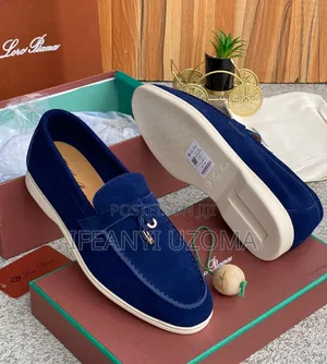 Classic Luxury Suede Blue and Black Shoe