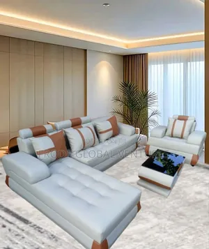 Quality Couch: L-Shape Sofa and Single Chair, Table. Jpll03