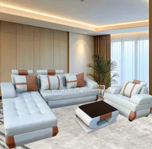 Quality Couch: L-Shape Sofa and Single Chair, Table. Jpll07