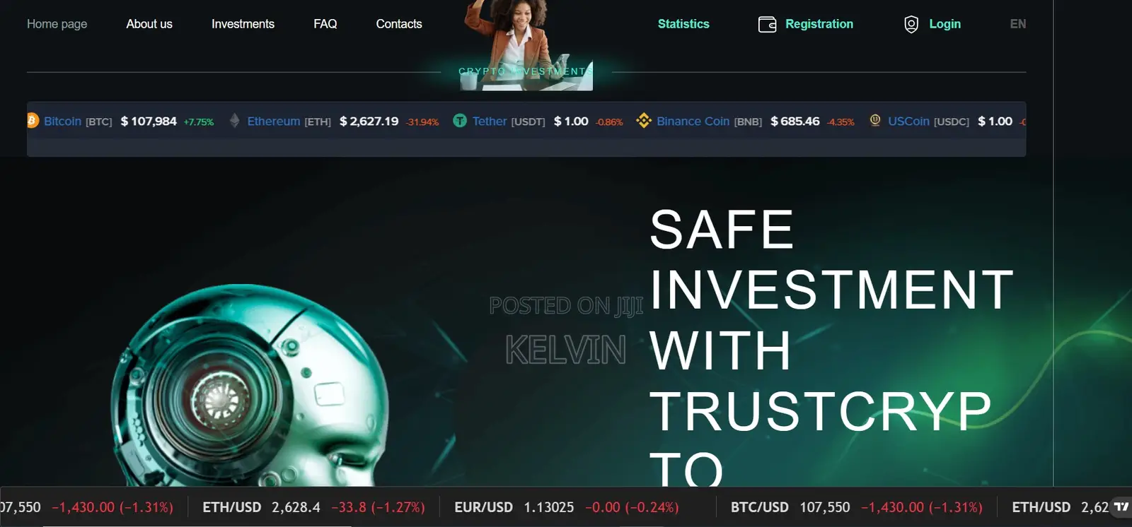 Full-Stack Investment Broker Website Development