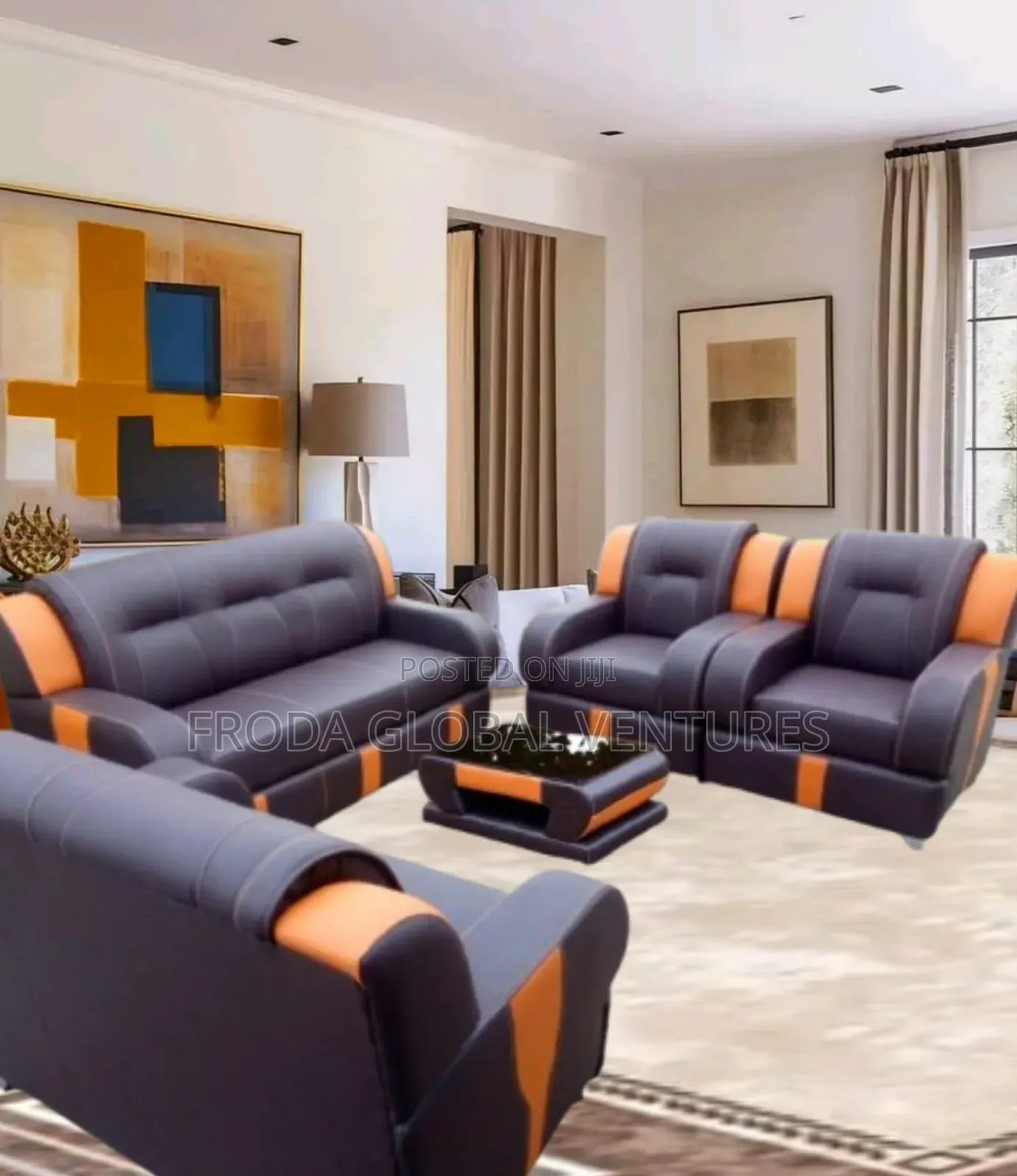 Quality Couch of 7 Seaters Sofa Chairs and Table. Phll03