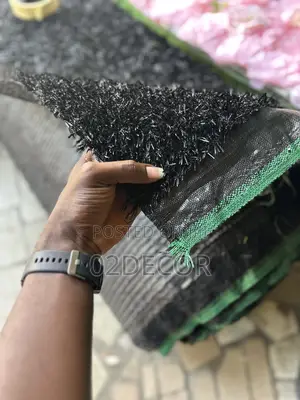 Pure Black 30mm Grass Rugs.(We Sell Per Sqm)