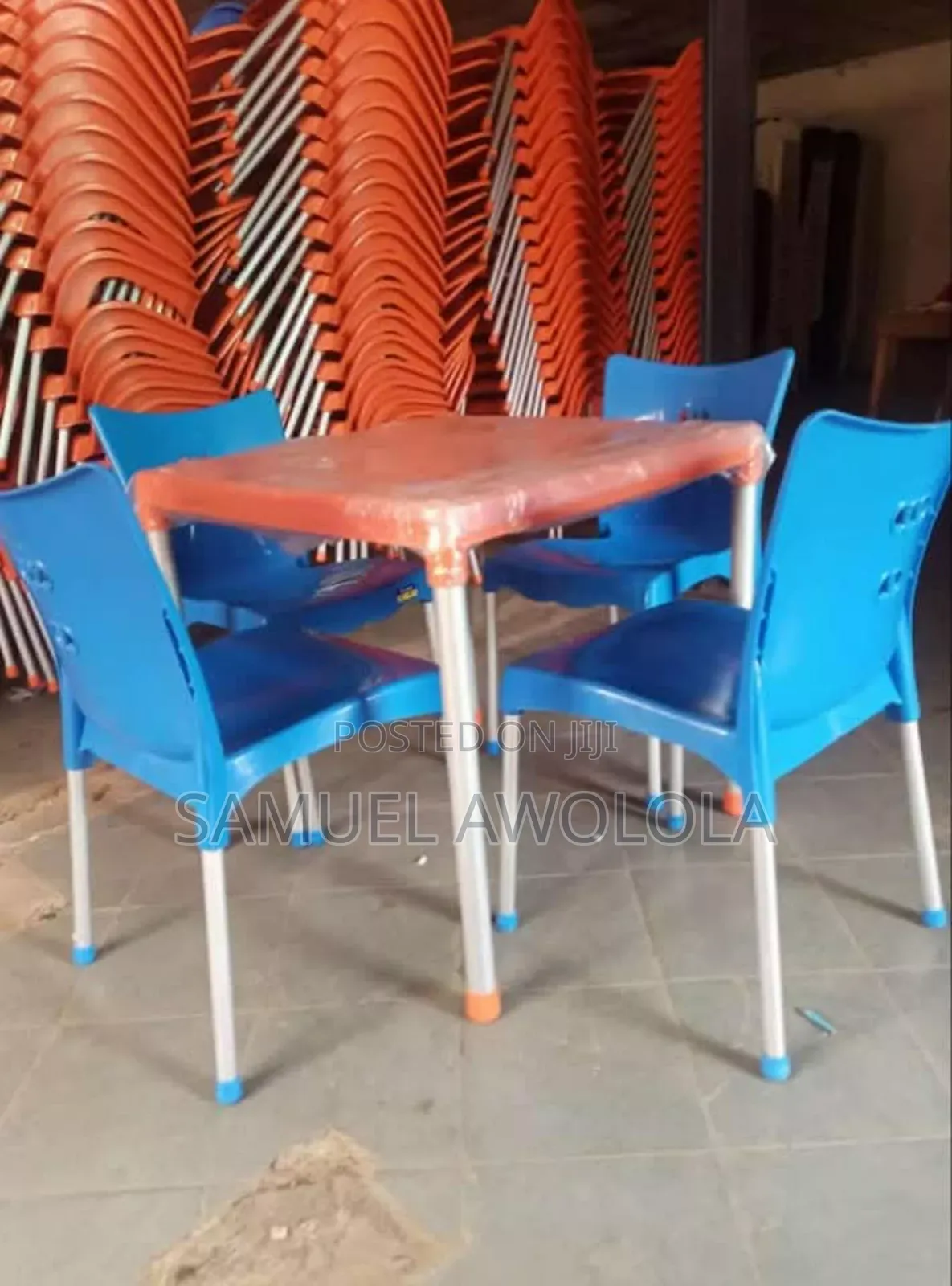 Iron Leg Armless Chair