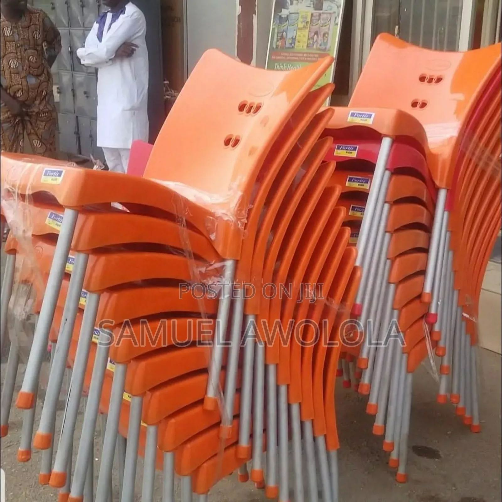 Iron Leg Armless Chair