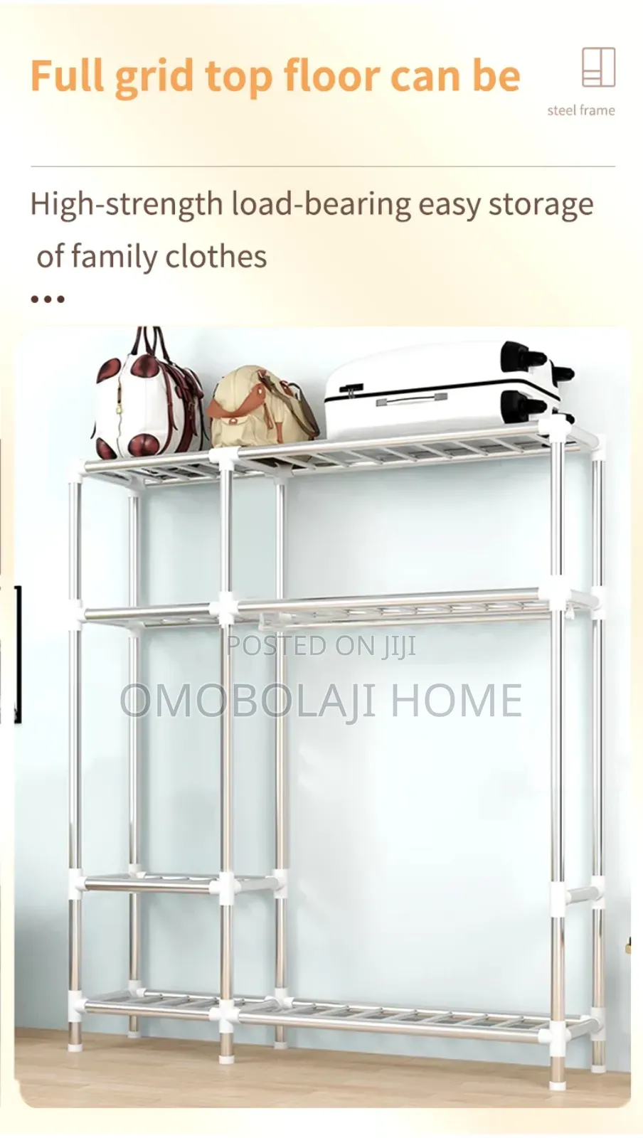 Two Columns Mobile Steel Wardrobe