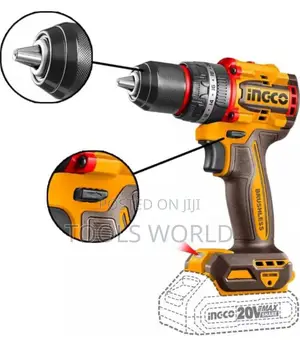 Ingco 20v Brushless Impact Drill + 2 Batteries + 47pcs Tool