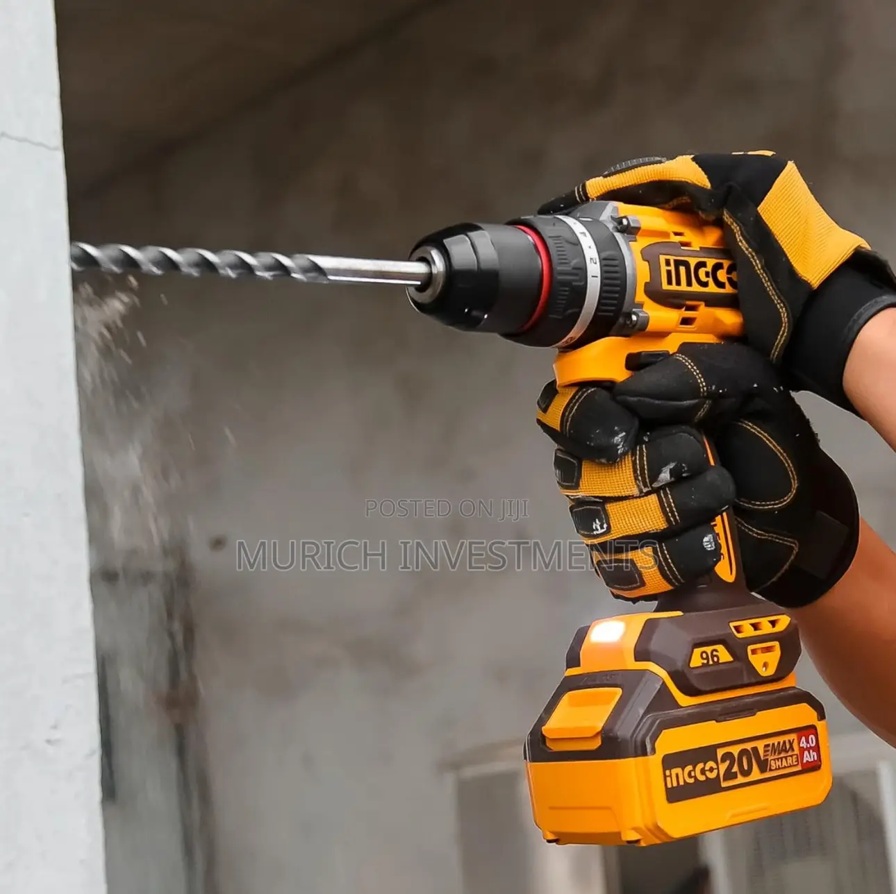 Brushless Cordless Impact Drill 96nm Torque,Metal Chuck,13mm
