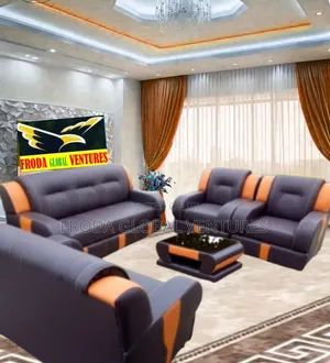 Quality Couch of 7 Seaters Sofa Chairs and Table. Loj02