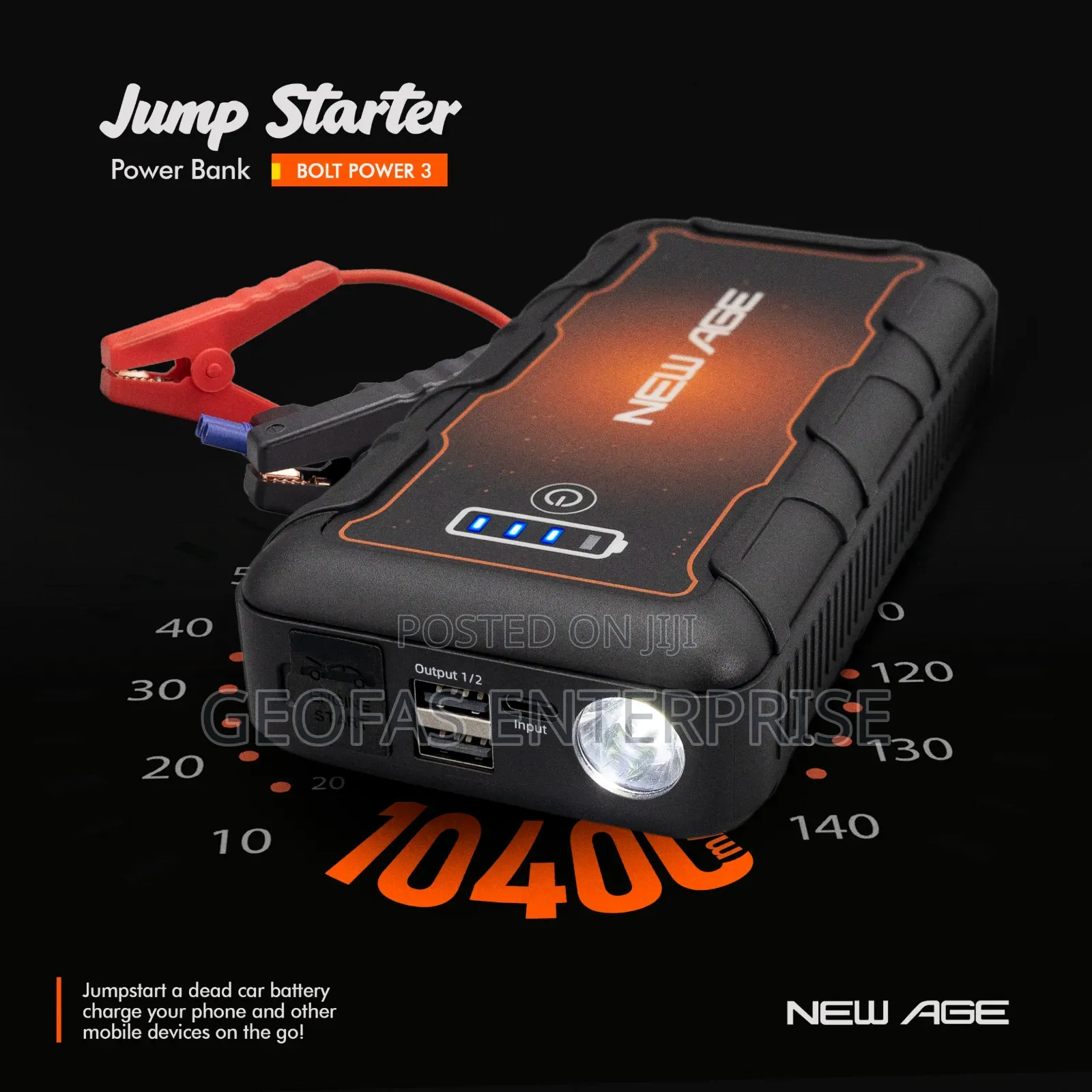 Newage Boltpower 3 – 10400mah Car Jump Starter