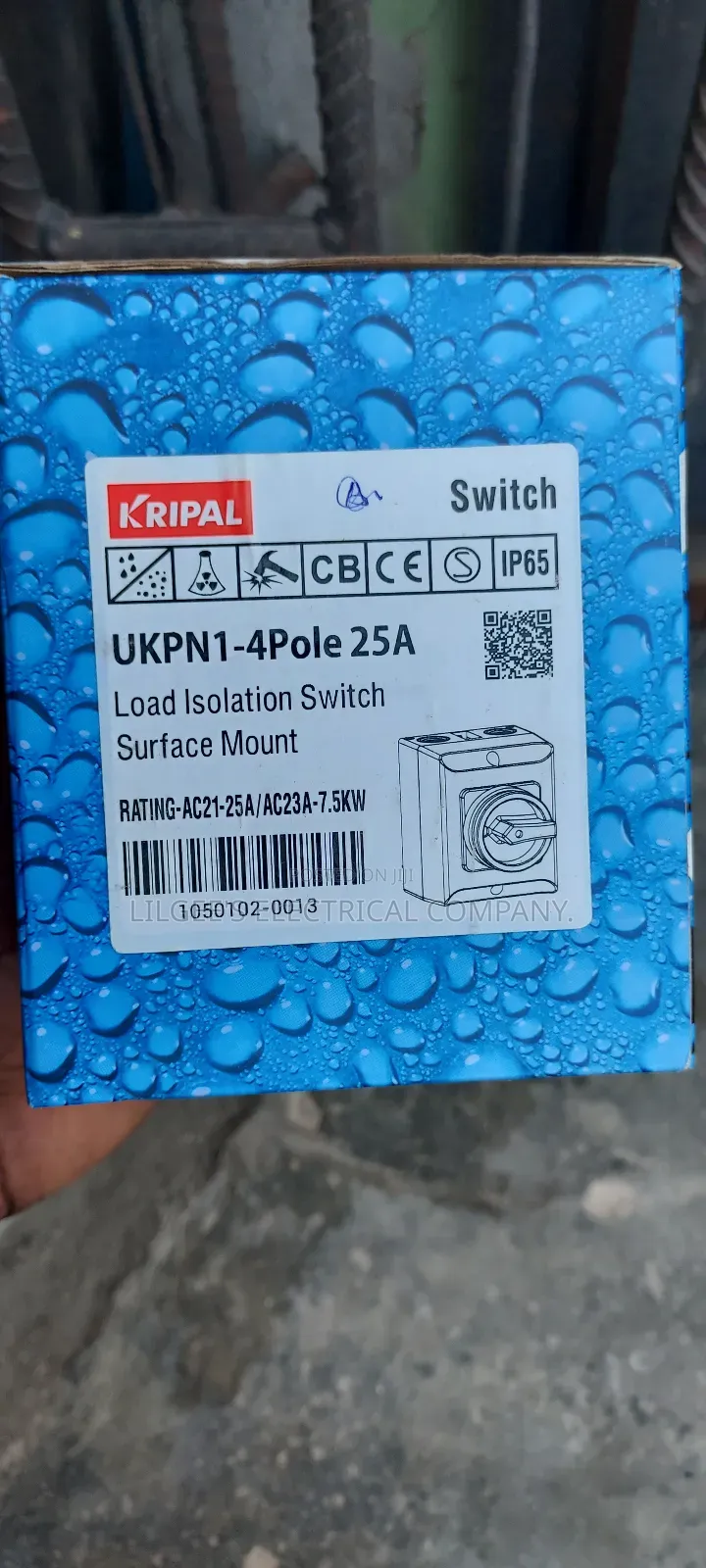 Original Kripal 25 Amps 4 Pole Isolator Switch.