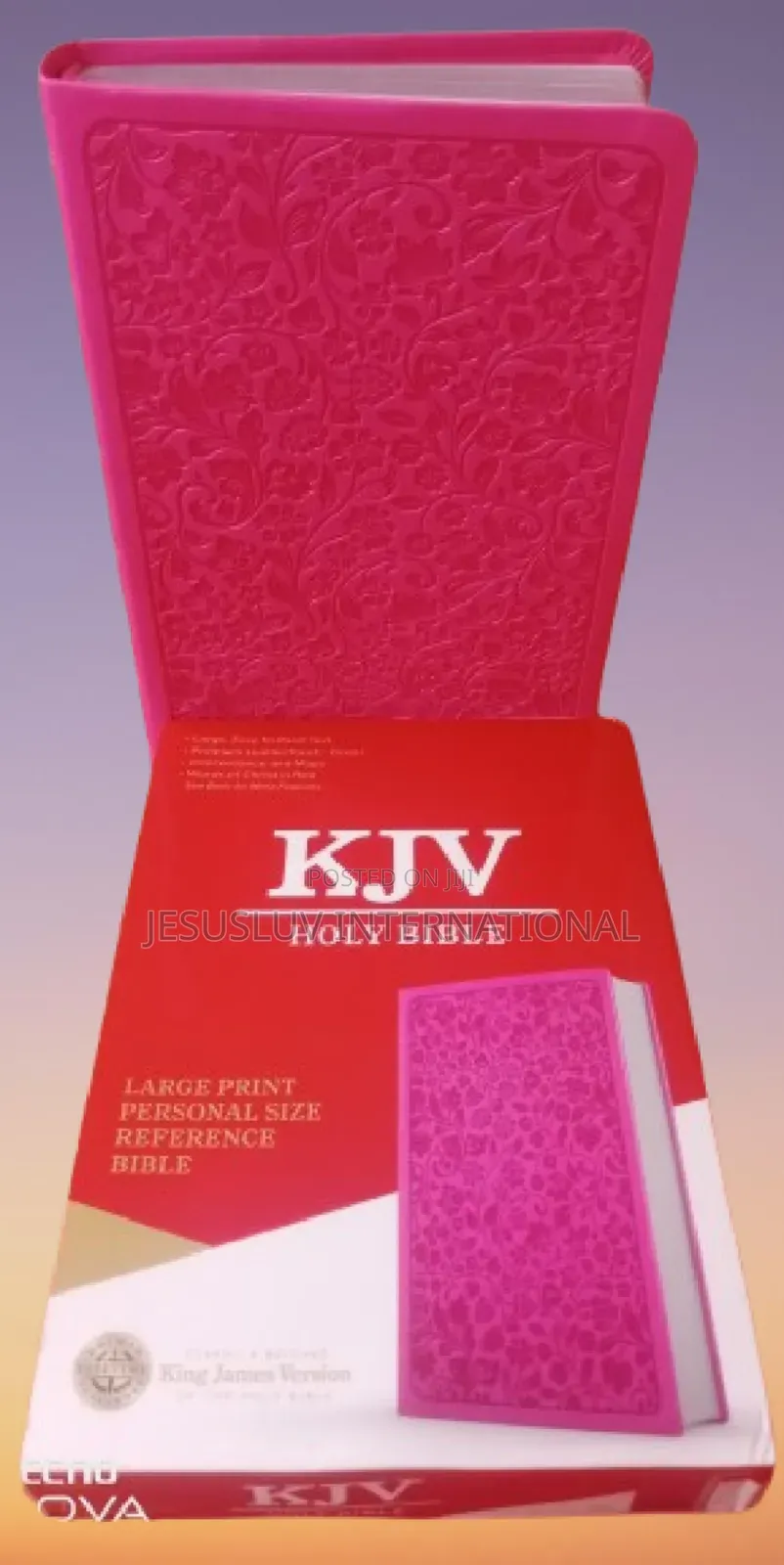 Holy Bible KJV Large Print Personal Reference,Pink Leather