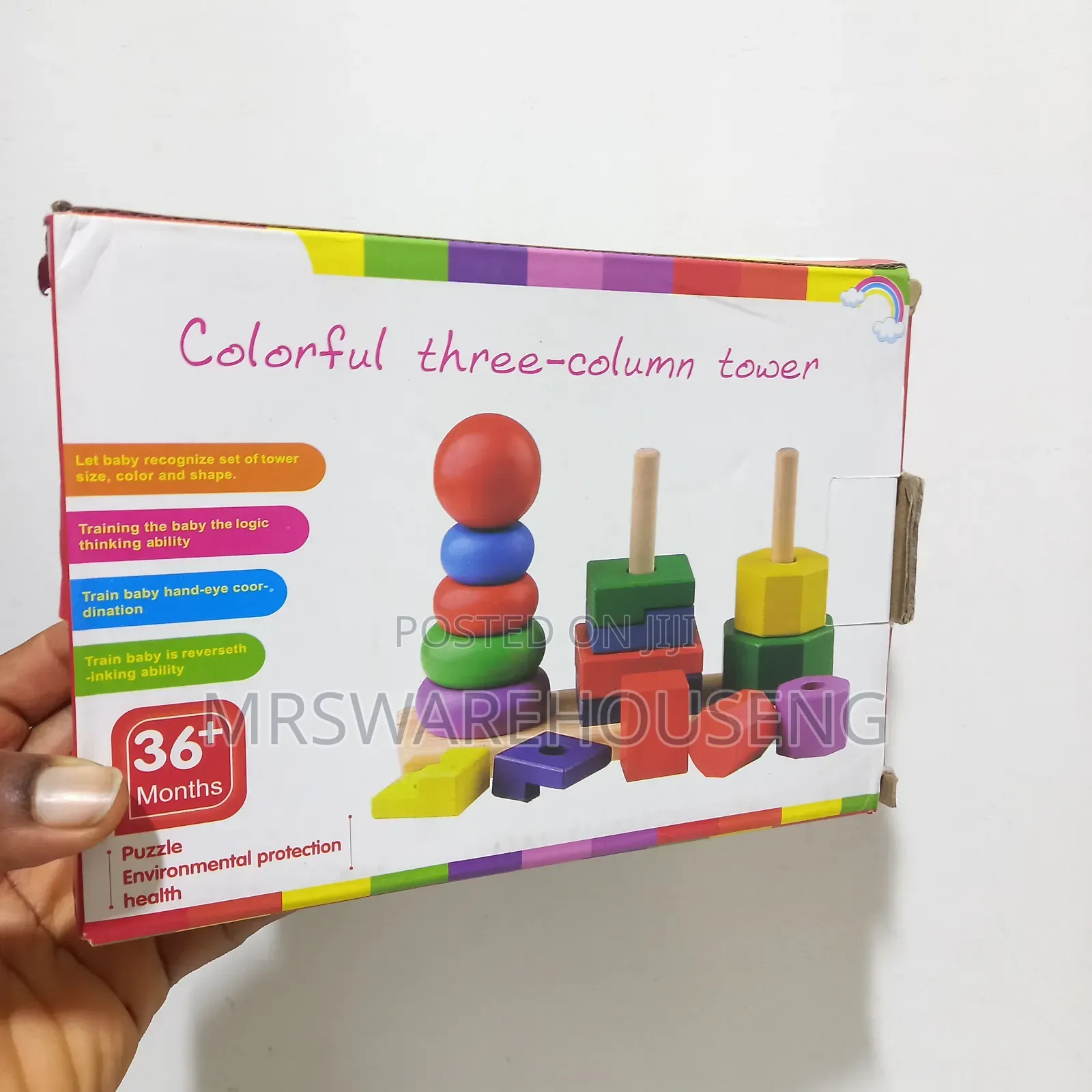 Colorful Three-Column Tower 36±