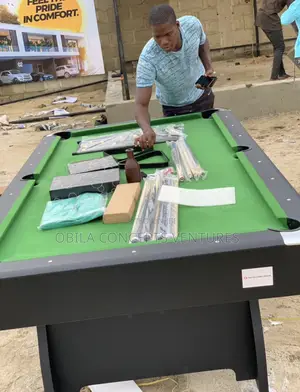 Photo - Indoor Pool Table With Accessories