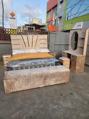6by6 Bed Frame With Footrest, Dresser and Side Tables