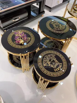 Versace Glass Top Center Table