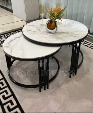 Marble Top Center Table 2 in 1 Set Is Available