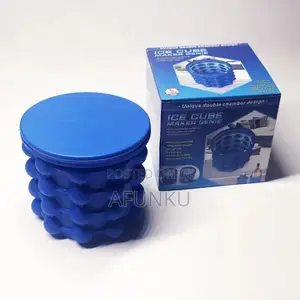 2in1 Portable Silicone Ice Cube Maker Bucket With Lid