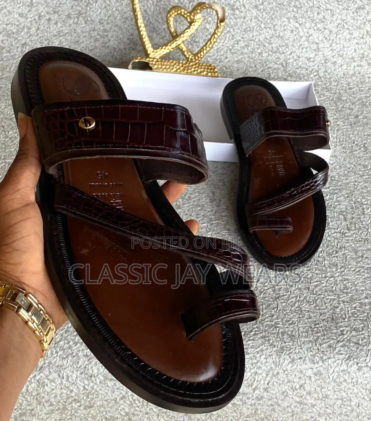 Solid Brown Italian Slippers