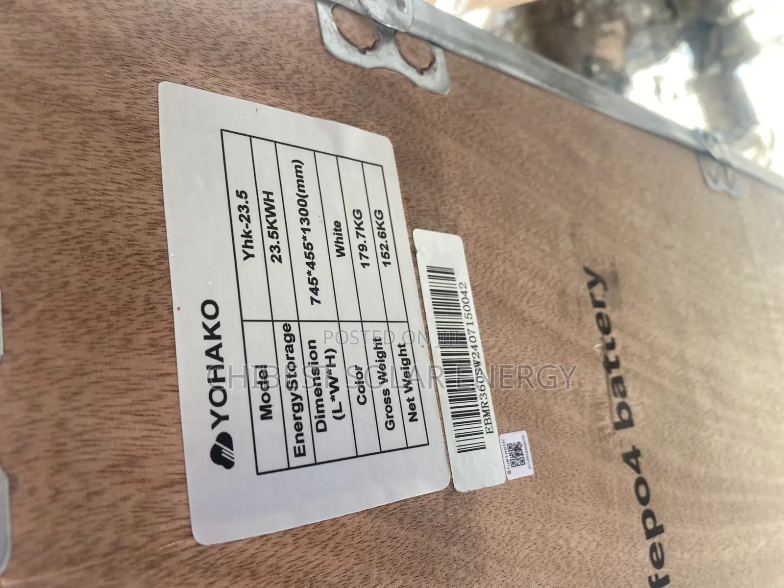 Yohako Solar Lithium Battery 23.5kwh