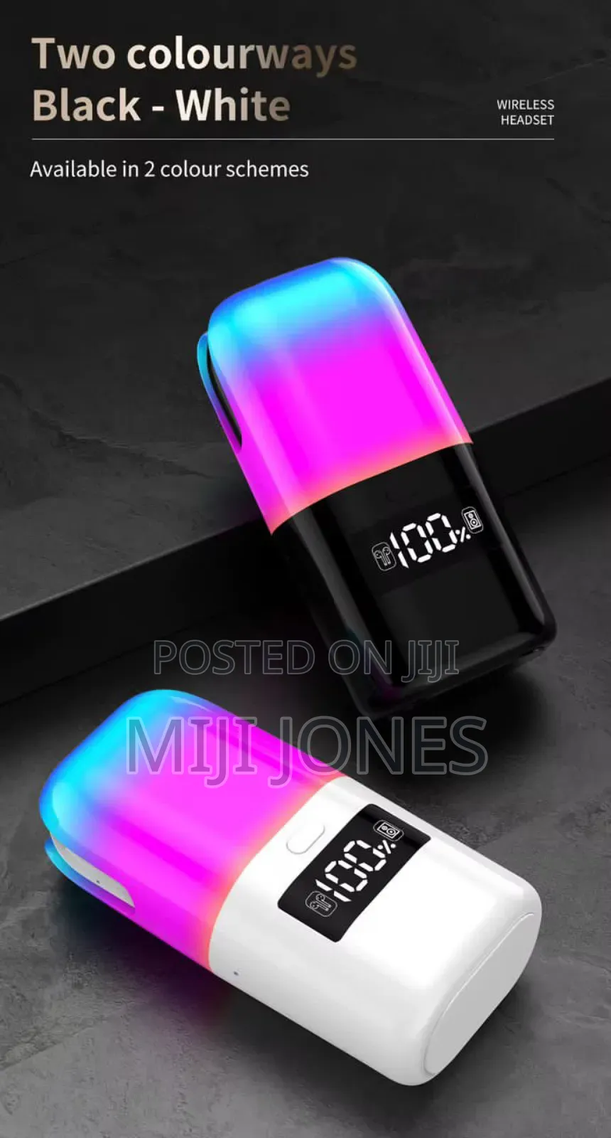 "Tf23 Box Hifi Wireless Speaker Earbuds W/ Light"