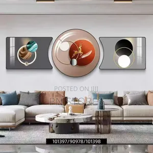 Hd 3in1 Abstract Wall Art Canvas Frame With Tempered Glass