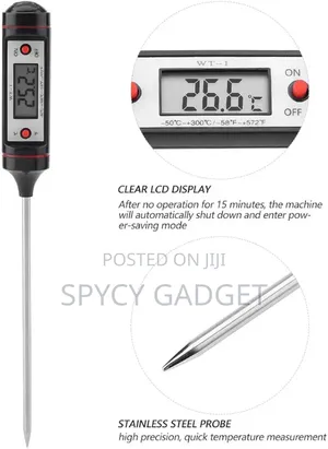 Digital Thermometer With Stainless Steel Sensor Probe
