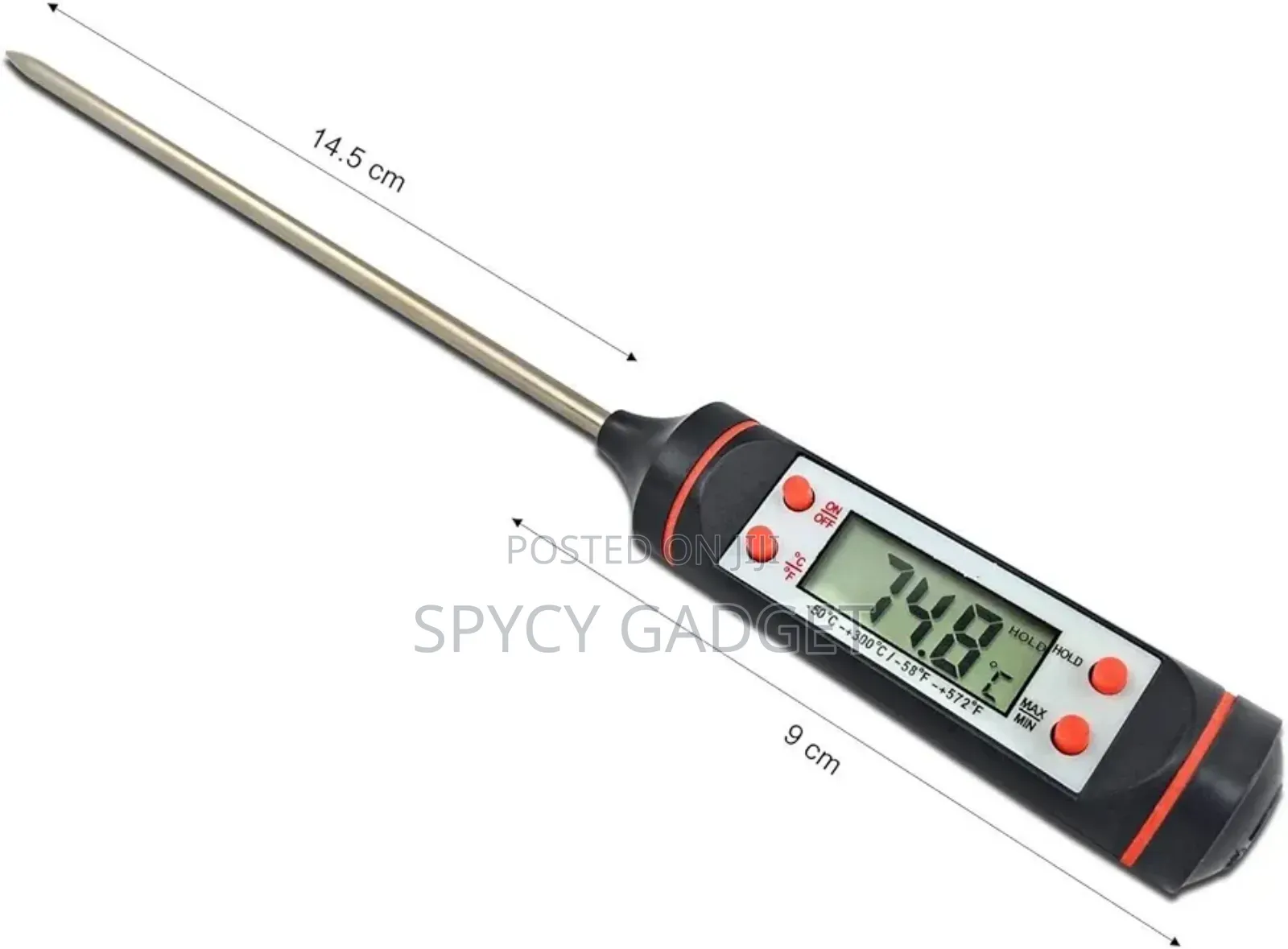 Digital Thermometer With Stainless Steel Sensor Probe
