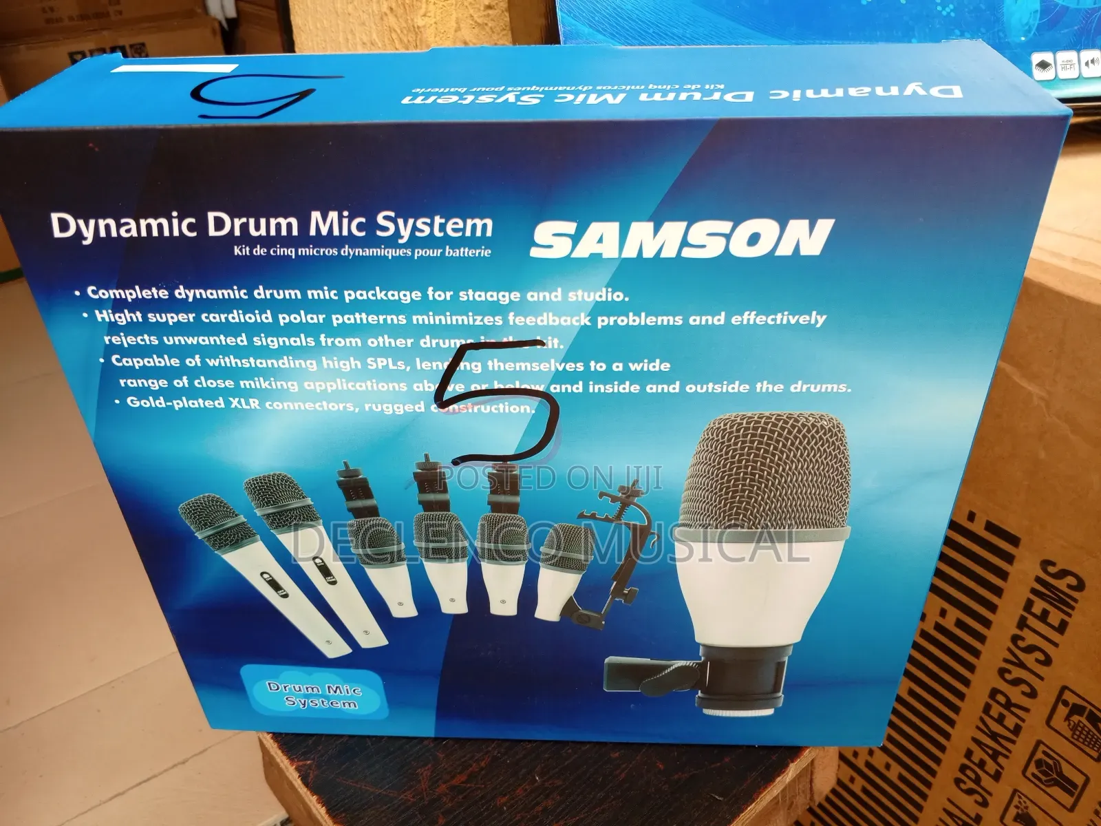 5 Set of Dynamic Drums Mic