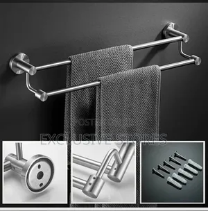 Stainless Steel Double Layer Towel Hanger (80cm)