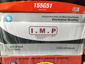 I.M.P. 150ah Maintenance Free Battery, Korean Standard.