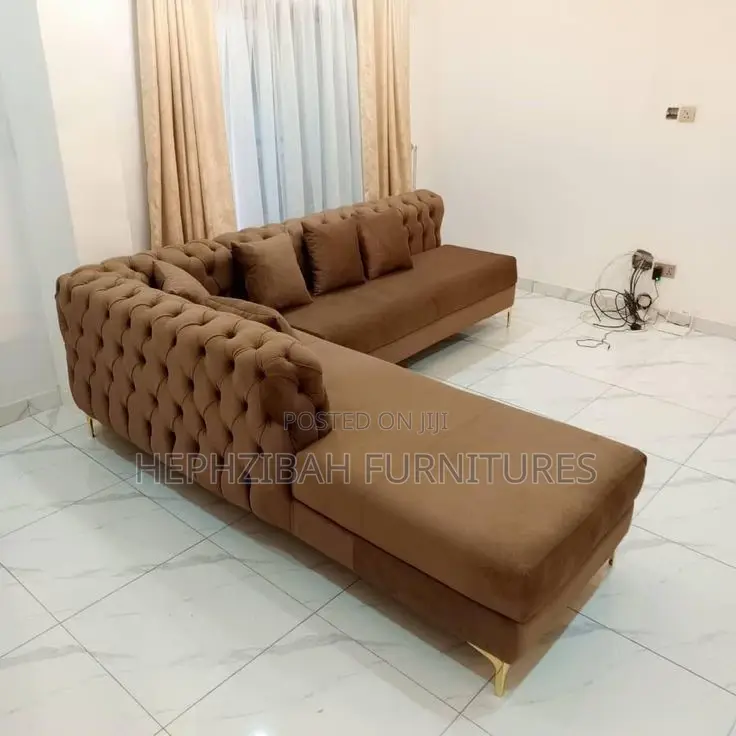 Modern Brown Chesterfield L Shaped