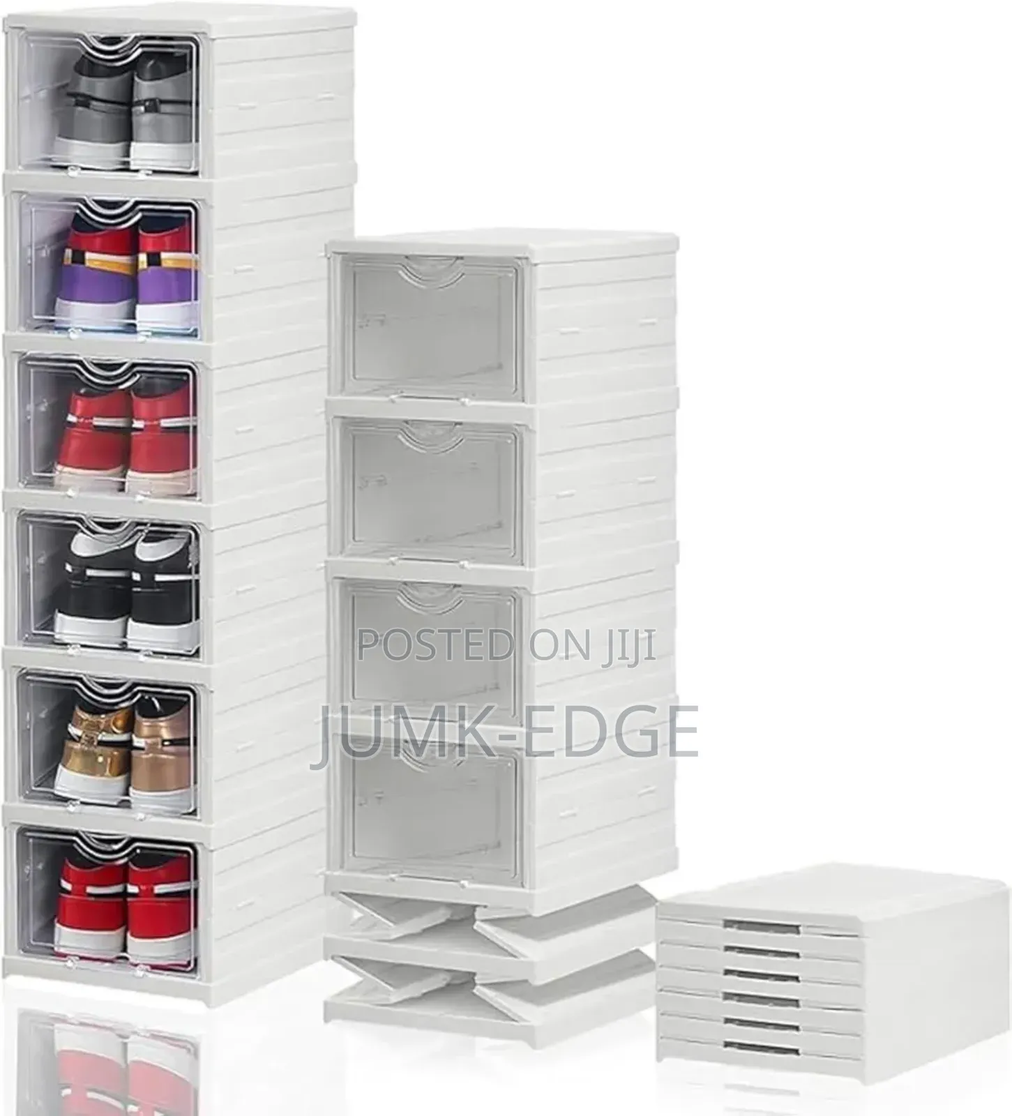 6 Layers Stackable/Foldable Shoe Box Organizer