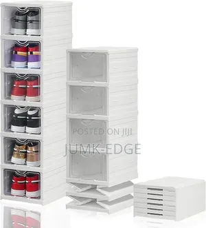 6 Layers Stackable/Foldable Shoe Box Organizer