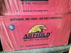 Arnold 12v 120ah Car Battery, Korean Technology.