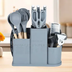 Heat-Resistant Silicone Kitchen Utensil Set W/ Knives