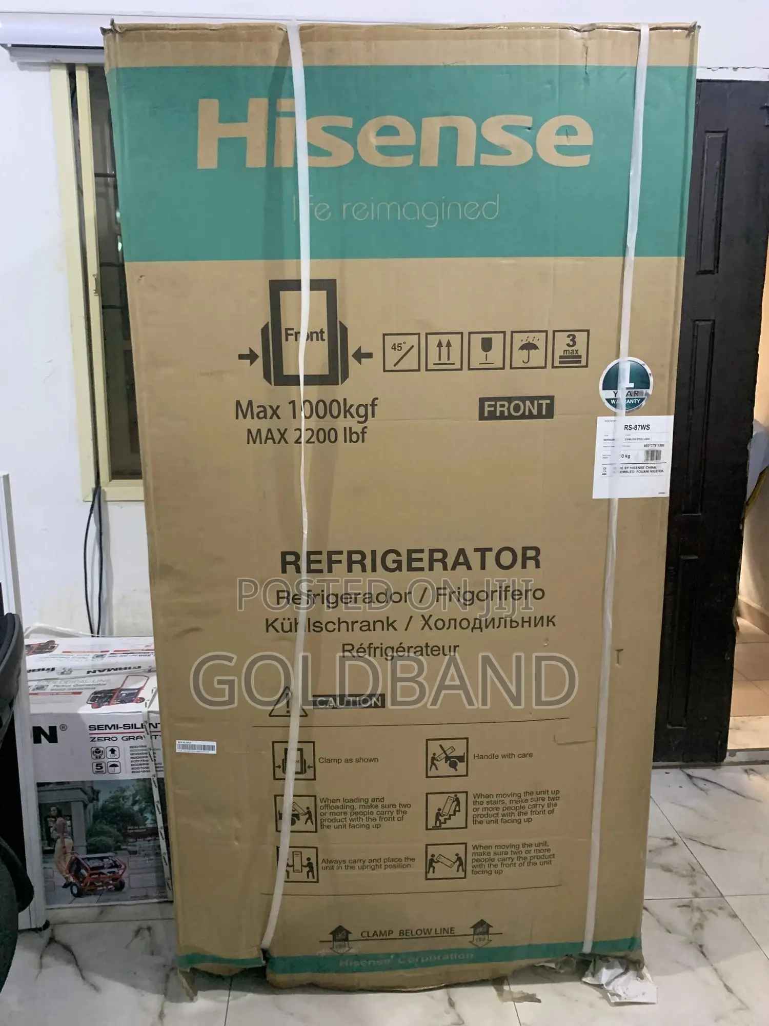 Hisense 634l Side by Side Refrigerator Rs-87ws
