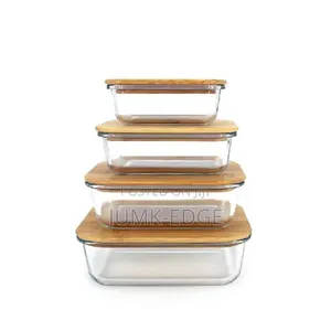 Lock Fresh Glass Storage Bowl With Bamboo Lid