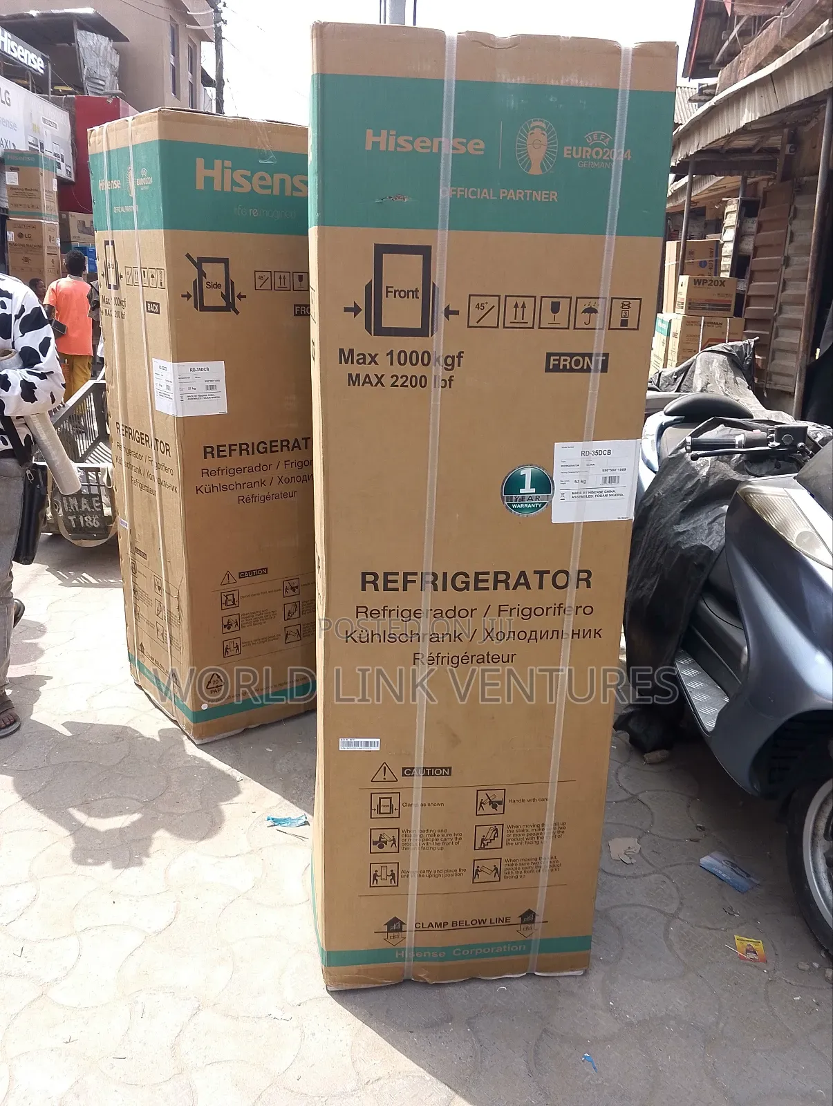 Hisense Double Door Standing Fridge Button Freezer Rd-35dcb.