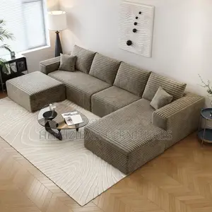 Modern U Shaped Pillow Back Sofa
